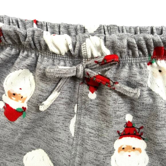 Black Sheep Farm Gray Santa Claus Print Christmas Pajama Pants Size L - Picture 3 of 6